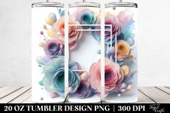 Shiny Retro Frame Ranunculus 20 Oz Tumbler Product Image 2