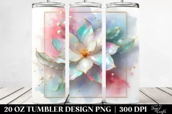 Abstract Shiny Gardenia Tumbler Product Image 2