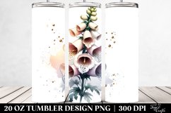 Watercolor Foxglove Tumbler Product Image 2