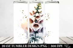 Watercolor Foxglove Tumbler Product Image 2