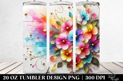 Colorful Impatiens White Wooden Product Image 2