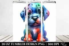 Colorful Baby Great Dane PNG Product Image 2