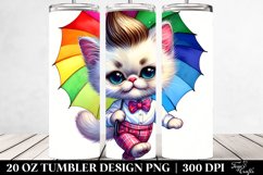 Cute Baby Cat with Cool Haircut 20 Oz Tumbler Product Image 2