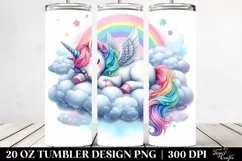 Baby Unicorn Napping Cloud. 20 oz Tumbler Design Product Image 2