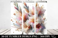 Abstract Gladiolus Watercolor 20 Oz Tumbler Product Image 2