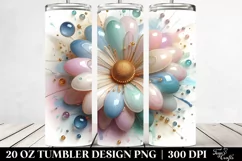 Abstract Daisy Watercolor 20 Oz Tumbler Product Image 2
