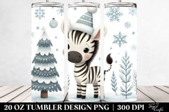 Cute Baby Zebra Christmas 20 Oz Tumbler Product Image 2