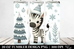 Cute Baby Zebra Christmas 20 Oz Tumbler Product Image 2
