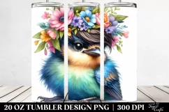 Cute Baby Bird Drawing Tumbler Product Image 2