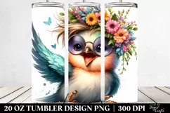 Cute Baby Bird Drawing Tumbler Product Image 2