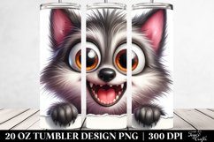 Funny Crazy Looking Wolf | 20 Oz Tumbler Product Image 2