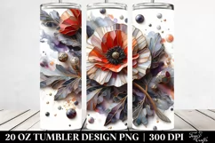 Detailed Poppy | 20 oz Tumbler Product Image 2