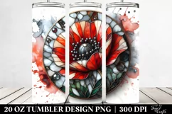 Detailed Poppy | 20 oz Tumbler Product Image 2
