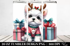 Pastel Maltese with Crazy Haircut PNG Product Image 2