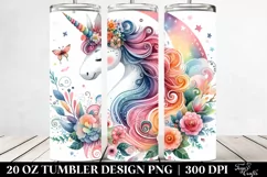 Colorful Whimsical Unicorn | 20 Oz Tumbler Product Image 2