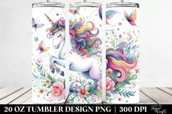 Colorful Unicorn Whimsical | 20 Oz Tumbler Product Image 2