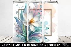 Snowdrop Watercolor Splash 20 Oz Tumbler Product Image 2