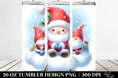 Cute Santa with Gnomes | 20 Oz Tumbler Product Image 2