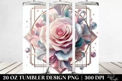 Rose Watercolor Splash 20 Oz Tumbler Product Image 2