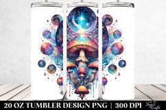 Magical Celestial Mushroom Watercolor 20 Oz Tumbler Product Image 2