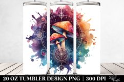 Magical Celestial Mushroom Watercolor 20 Oz Tumbler Product Image 2