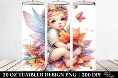 Cute Fairy Autumn Leaves. 20 oz Tumbler Design Product Image 2