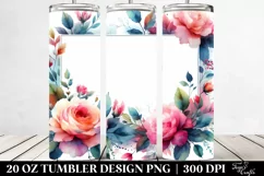 Vibrant Pink Rose Frame | 20 Oz Tumbler Product Image 2