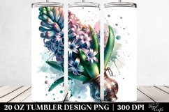 Watercolor Hyacinth Tumbler Product Image 2