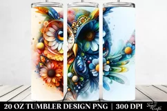 Owl Flowers Design. 20 oz Tumbler Product Image 2