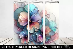 Abstract Pansy Watercolor 20 Oz Tumbler Product Image 2