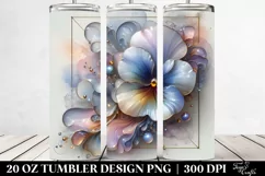 Abstract Glossy Pansy Clipart 20 Oz Tumbler Product Image 2