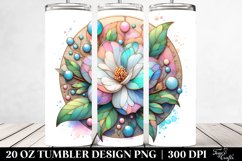 Detailed Vibrant Wooden Small Stained Gardenia - 20 Oz Product Image 2