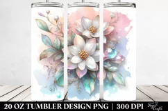 Abstract Jasmine Tumbler | 20 oz Tumbler Product Image 2