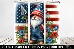 Watercolor Farmer Gnome | 20 oz Tumbler Product Image 2
