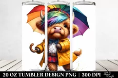 Dancing Baby Highland Cow, PNG Product Image 2