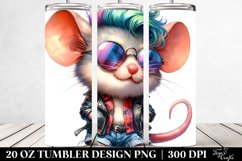 Vibrant Drawing Cute Baby Mouse | 20 oz Tumbler Product Image 2