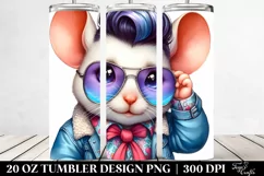 Vibrant Drawing Cute Baby Mouse | 20 oz Tumbler Product Image 2