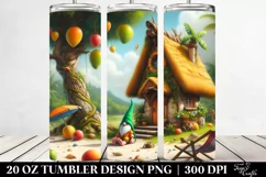 mango Beach Gnome Watercolor | 20 oz Tumbler Product Image 2