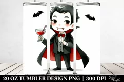 Vampire Watercolor Clipart 20 Oz Tumbler Product Image 2