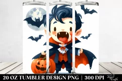 Vampire Watercolor Clipart 20 Oz Tumbler Product Image 2