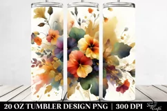 Colorful Nasturtium Bouquet | 20 oz Tumbler Product Image 2