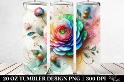 Watercolor Ranunculus Tumbler Product Image 2
