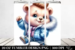 Vibrant Drawing Cute Baby Bear | 20 oz Tumbler Product Image 2