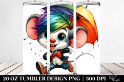 Vibrant Drawing Cute Baby Mouse | 20 oz Tumbler Product Image 2