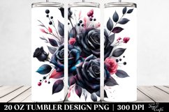 Colorful Black Roses Tumbler | 20 oz Tumbler Product Image 2