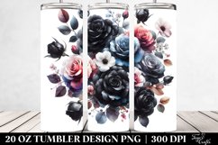 Colorful Black Roses Tumbler | 20 oz Tumbler Product Image 2