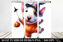Enthusiastic Halloween Bull Terrier, PNG Product Image 2