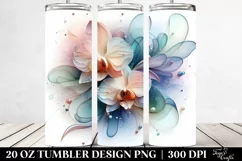Orchid Watercolor Splash 20 Oz Tumbler Product Image 2