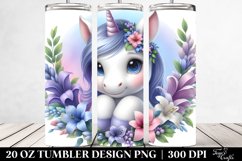 Cute Baby Unicorn Lobelia | 20 oz Tumbler Product Image 2