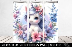 Cute Baby Unicorn Lobelia | 20 oz Tumbler Product Image 2